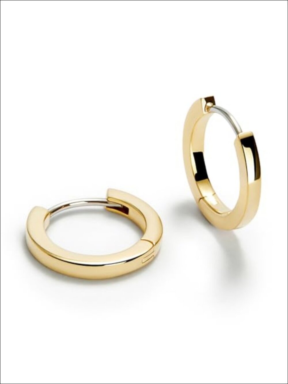 14K Gold Plated Huggie Hoop Earrings Hypoallergenic Water Resistant